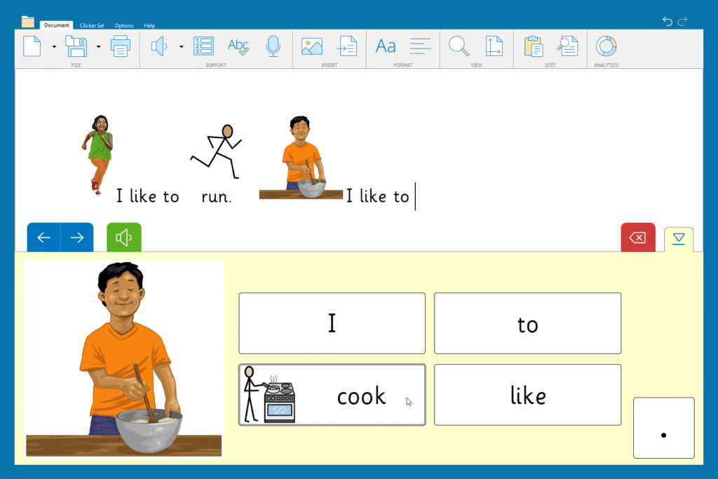 "I Like to - Sentence Patterns" Sentence Set.