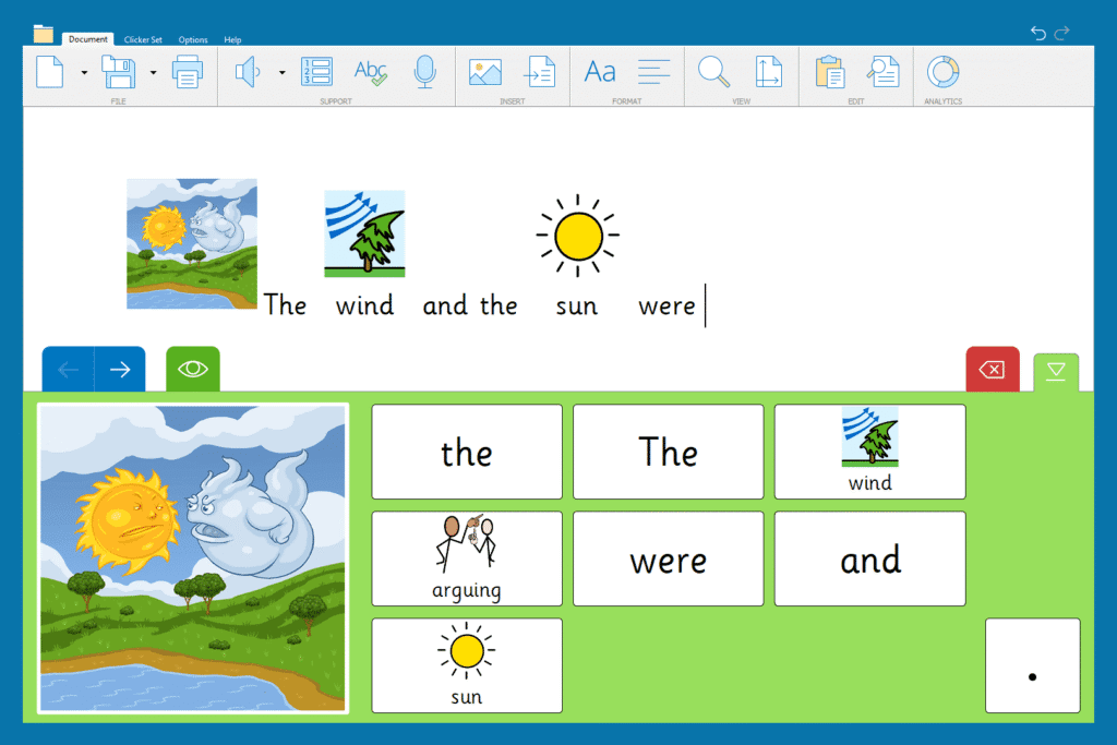 "The Wind and the Sun" Sentence Set.