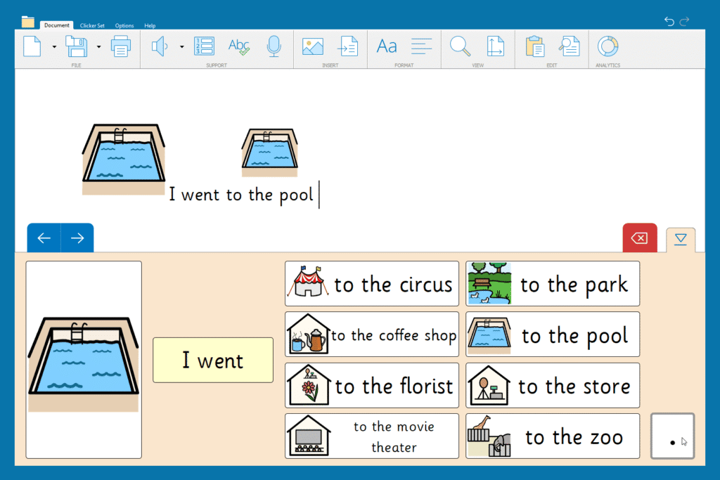 "I Went - Sentence Patterns" Connect Set.