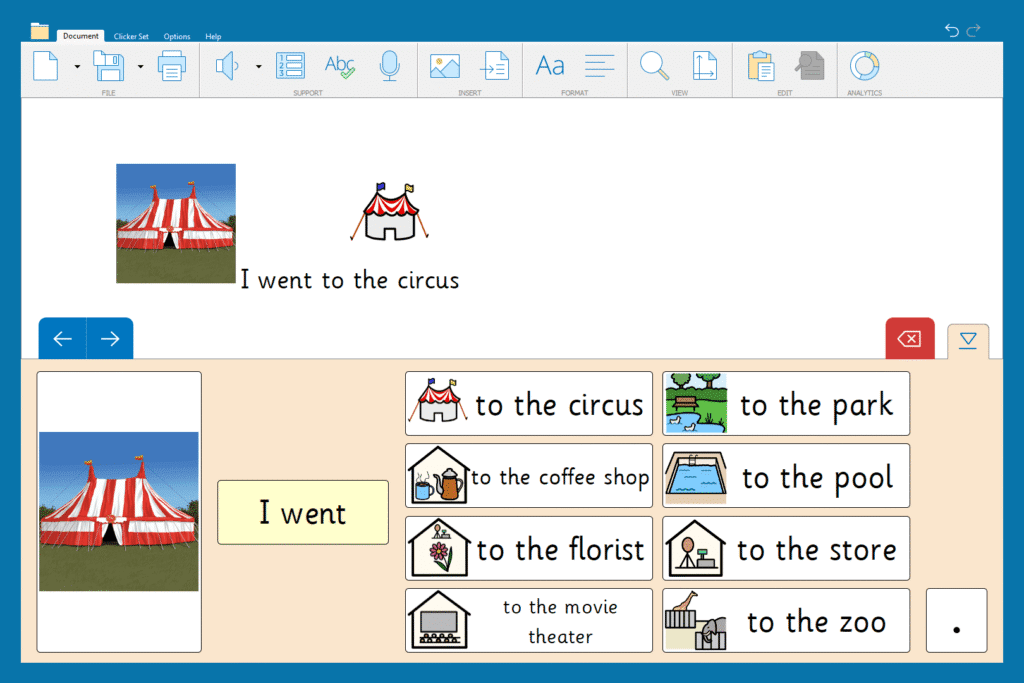 "I Went - Sentence Patterns" Connect Set.