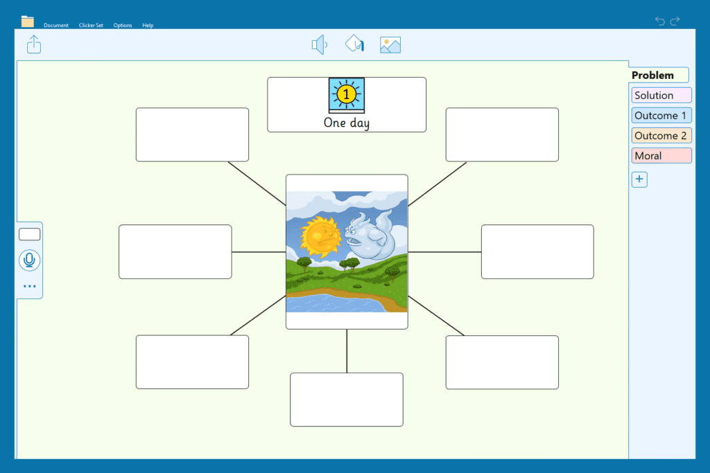 "The Wind and the Sun" Clicker Board.