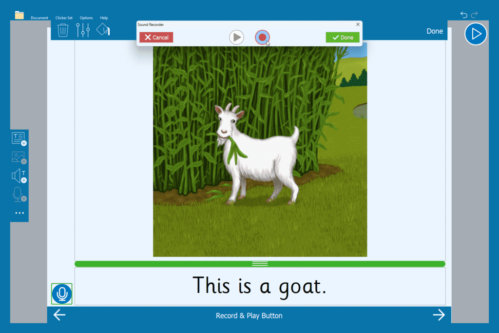 The 'Farm Animals' Read it Yourself book with an added Voice Note.