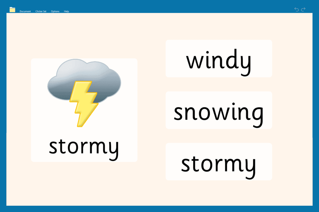 Weather Symbols Matching Set.